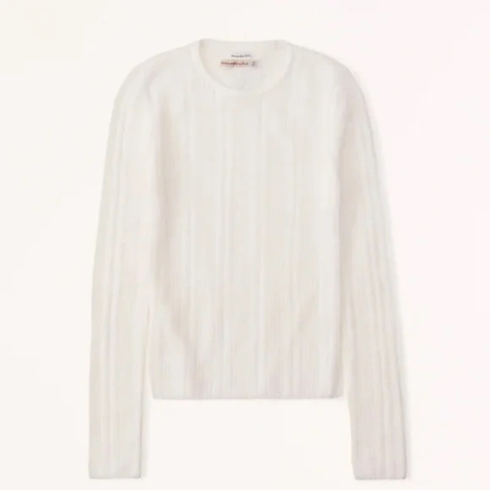 NWOT Abercrombie & Fitch Wool-Blend Merino Wool Crew Sweater